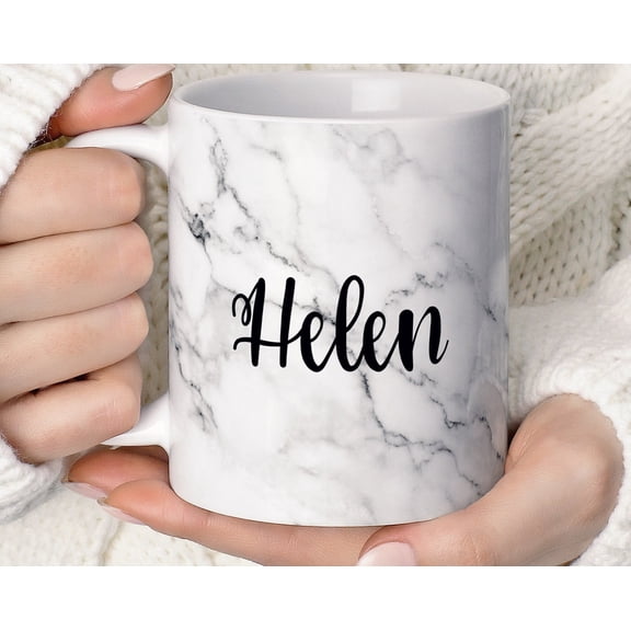 Personalised Coffee Mug Marble Effect Custom Mug Name Gift for Him Customized Gift Mug Cof