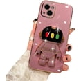 thumbnail image 1 of Personalised Creative Light-up Astronaut Stand TPU Phone Case for iPhone Pro Max/Pro/Plus 15 Protective Cover Cool Sparkly Anti-Scratch Bumper, 1 of 8