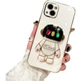 thumbnail image 1 of Personalised Creative Light-up Astronaut Stand TPU Phone Case for iPhone Pro Max/Pro/Plus 15 Protective Cover Cool Sparkly Anti-Scratch Bumper, 1 of 8