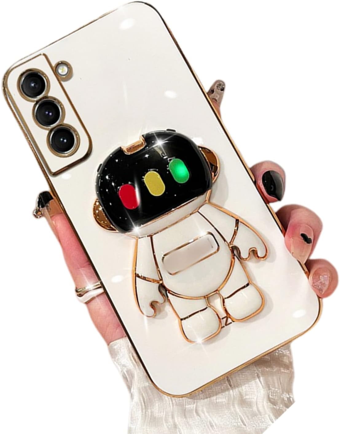 Personalised Creative Light-up Astronaut Stand TPU Phone case for