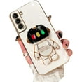 thumbnail image 1 of Personalised Creative Light-up Astronaut Stand TPU Phone case for Samsung Galaxy A10 A20 A30 A50 A21 S A51 A91 4G Protective Cover Cool Sparkly Anti-Scratch Bumper(White,A20/A30), 1 of 8