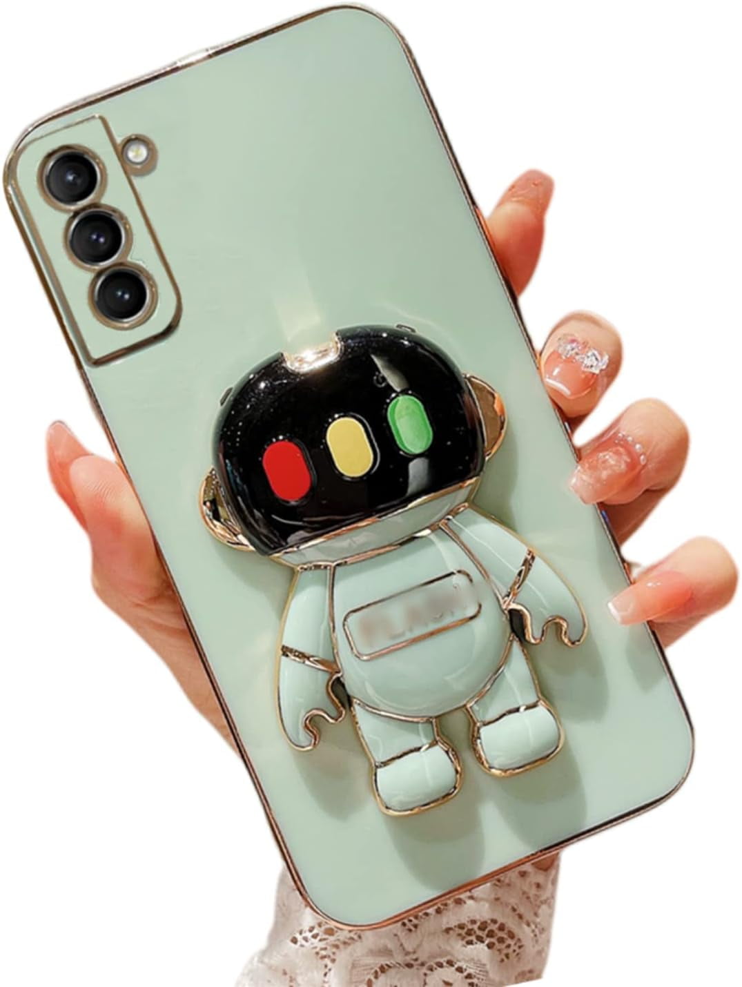 Personalised Creative Lightup Astronaut Stand TPU Phone case for