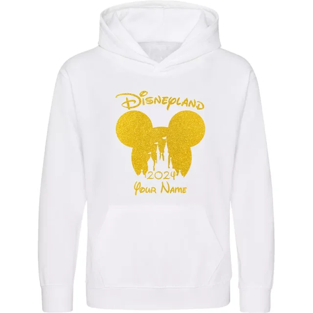 Personalised Disneyland Paris 2024 Glitter Hoodie