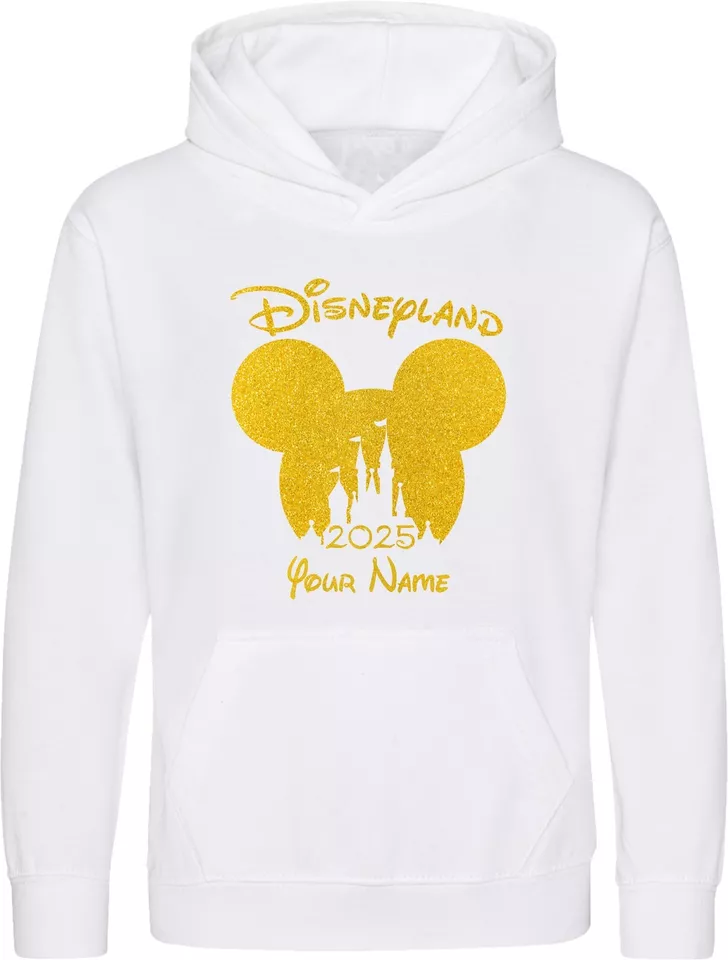Personalised Disneyland Paris 2025 Glitter Hoodie