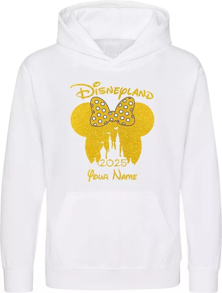 Personalised Disneyland Paris 2025 Glitter Hoodie