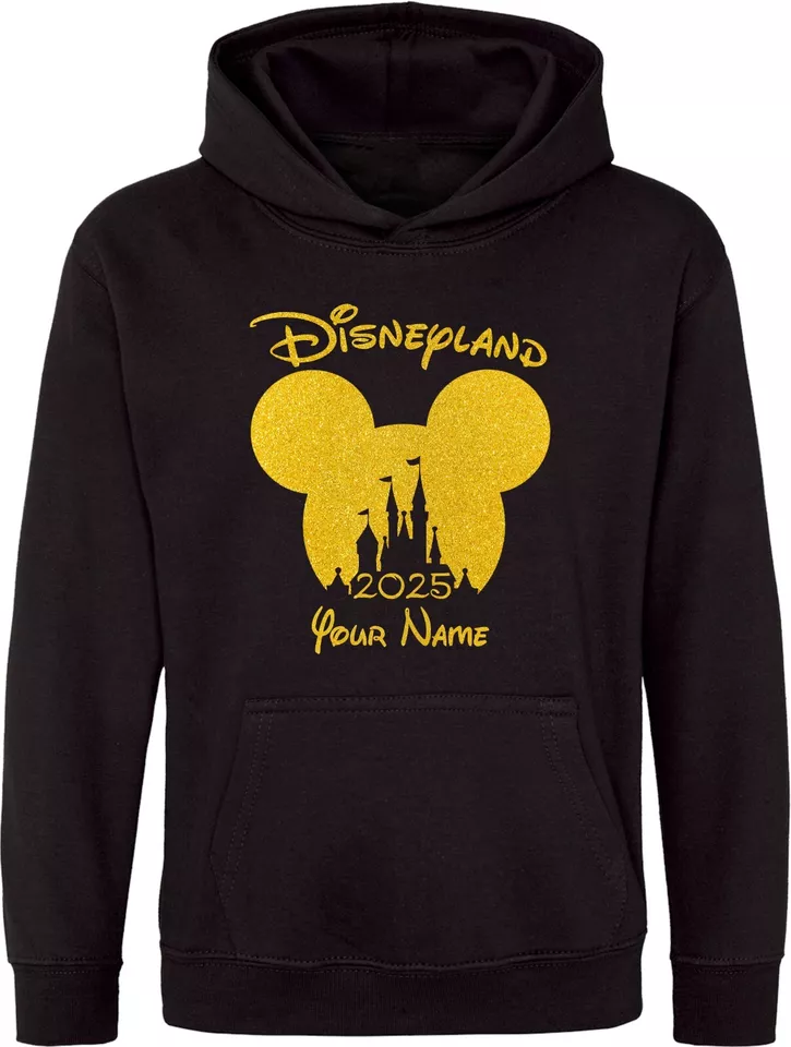 Personalised Disneyland Paris 2025 Glitter Hoodie