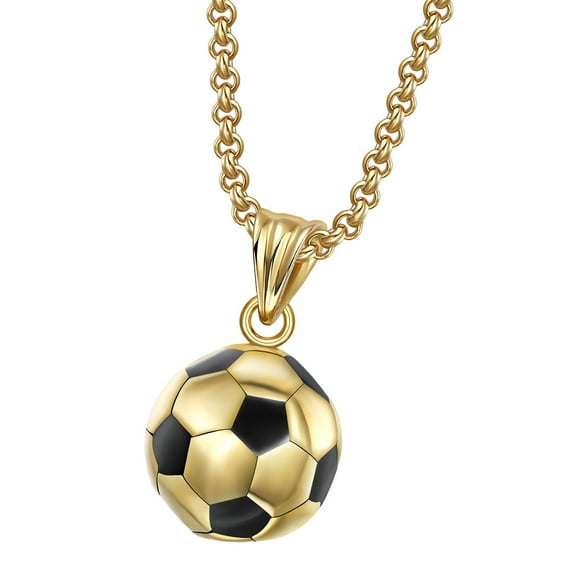 Personalised Fashion Soccer Necklace For Celebrate With Adjustabl Chain Mother's Day Birthday Anniversary Gifts for Mom Of The Day
