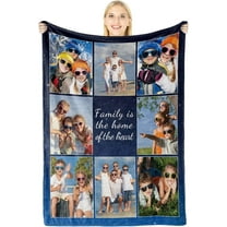 Personalised Gifts for Mum - Customizable Flannel Blanket with Photo and Text - Personalized Gifts for Mother's Day, Customized Christmas Birthday Gifts for Women, Best Mum Gifts