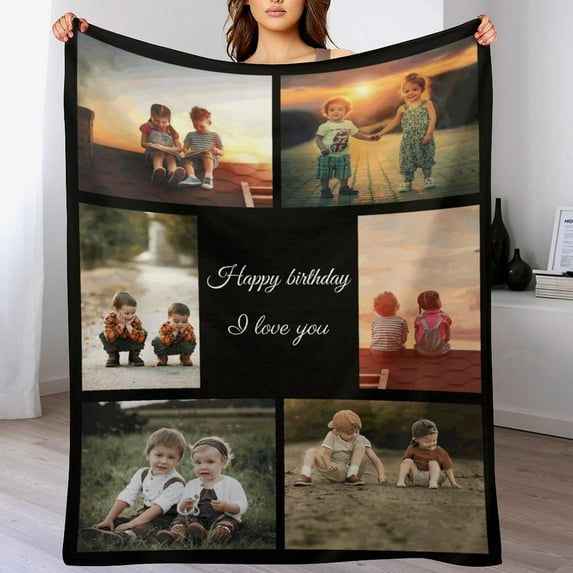 Personalised Gifts for Mum Grandma, Personalised Blankets for Adults, Personalised Photo Blankets, Custom Blankets with Pictures, Personalised Gifts for Women Who Have Everything
