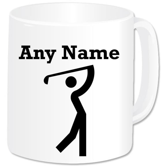 Personalised Golfing Golfer Mug Swinger Golfer Dad Fathers Day Golf Gift for Him，11oz