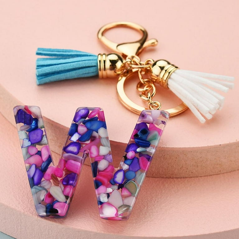 A to Z Name Initial Letter Keychain Auto Alphabet Keyring Souvenir Novelty  Gifts