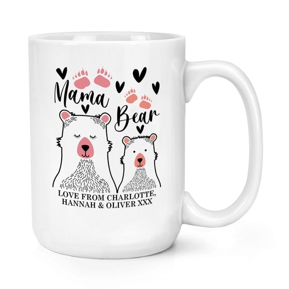 Personalised Mama Bear 11-15oz Large Mug Cup Mum Mothers Day Love Birthday