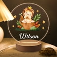 thumbnail image 1 of Personalised Night Light Custom Name Acrylic LED Lamp 7 Light Colors with Wooden Base Gift for Girls Boys Bedroom Table Decoration, 1 of 7