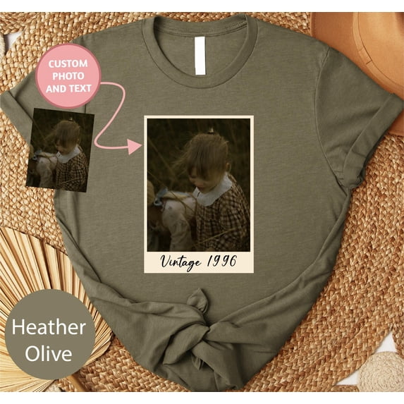 Personalised Photo And Year Shirt Retro Custom Picture Birthday Shirt 30th Birthday Gift 4