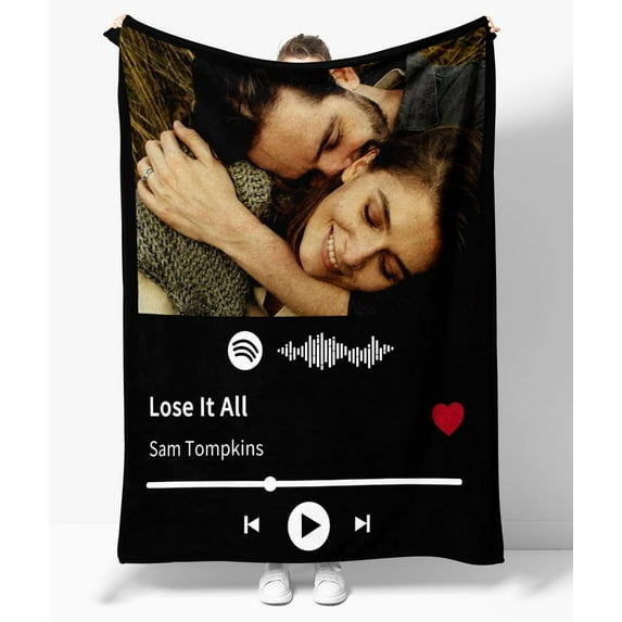 Personalised Photo Blanket Couple Gift, Mother's Day Birthday Wedding Anniversary Valentine's Day Blanket Gift, Custom Blanket with Photo for Boyfriend Girlfriend