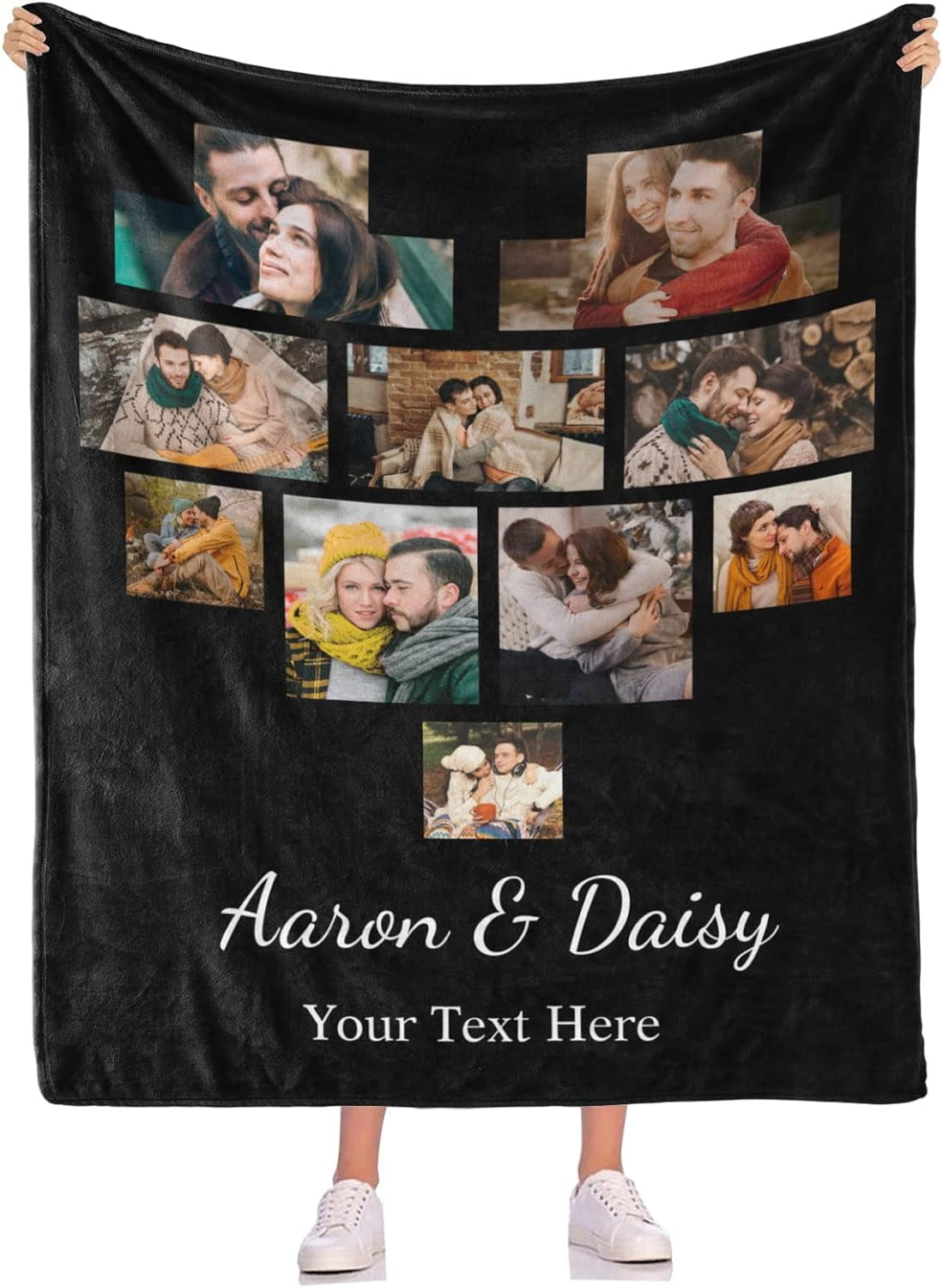 Personalised Photo Blanket Dad We Love You Custom Picture Collage Blanket Fathers Day Photo