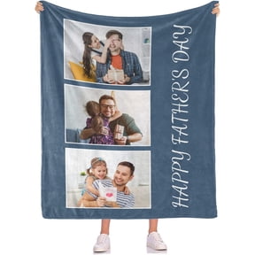 Personalised Photo Blanket Dad We Love You Custom Picture Collage Blanket Fathers Day Photo Blanket Personalised Gift for Dad Papa Father Grandpa