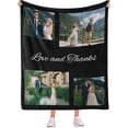 thumbnail image 1 of Personalised Photo Blanket Dad We Love You Custom Picture Collage Blanket Fathers Day Photo Blanket Personalised Gift for Dad Papa Father Grandpa, 1 of 6