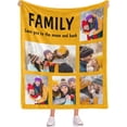 thumbnail image 1 of Personalised Photo Blanket Dad We Love You Custom Picture Collage Blanket Fathers Day Photo Blanket Personalised Gift for Dad Papa Father Grandpa, 1 of 6