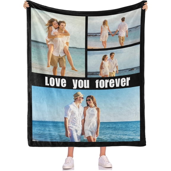 Personalised Photo Blanket Dad We Love You Custom Picture Collage Blanket Fathers Day Photo Blanket Personalised Gift for Dad Papa Father Grandpa
