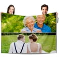 thumbnail image 1 of Personalised Photo Blanket Throw,Customized Blankets with Photo Text Collage, Custom Flannel Blankets for Child and Adults Mother's Day Birthday Wedding Gift Fits Couch Sofa Bedroom 125x100cm, 1 of 6