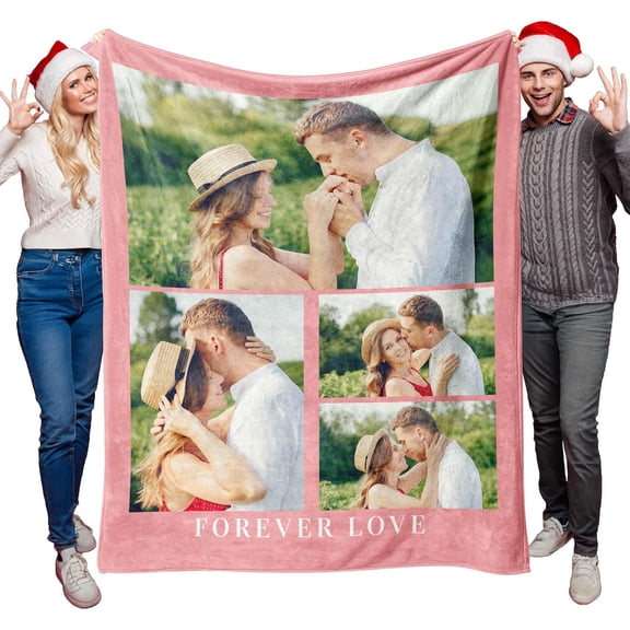 Personalised Photo Blankets Custom Picture Throw Blanket Fathers Day Birthday Anniversary Memorial Gifts for Adults Men, Dad Boyfriend Husband Grandpa Family