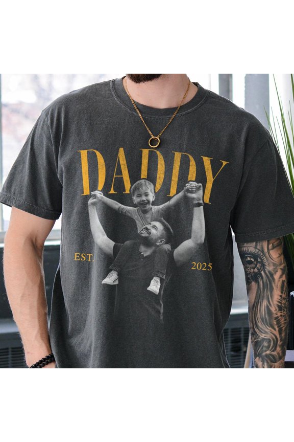 Personalised Photo Dad Shirt Fatheramp39s Day Shirt Custom Dad Tee Fathers Day Gift For Da