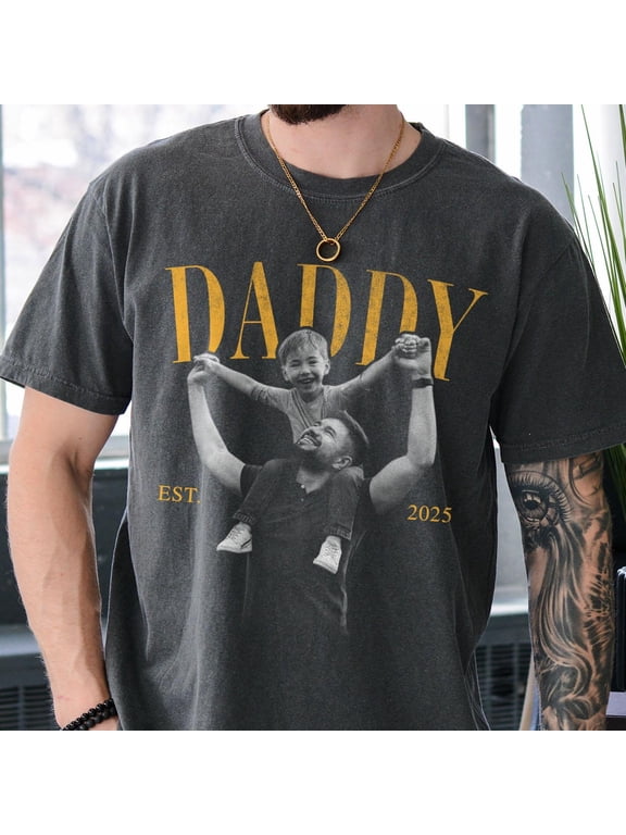 Personalised Photo Dad Shirt Fatheramp39s Day Shirt Custom Dad Tee Fathers Day Gift For Da