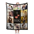 thumbnail image 1 of Personalised Plush Picture Blankets, Customised Blankets for Family and Friends Pets, Suitable for All Kinds of Anniversaries, as Souvenirs and Unique Gifts (5 Photo), 1 of 6