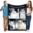 thumbnail image 1 of Personalised Plush Picture Blankets, Customised Blankets for Family and Friends Pets, Suitable for All Kinds of Anniversaries, as Souvenirs and Unique Gifts (5 Photo), 1 of 6