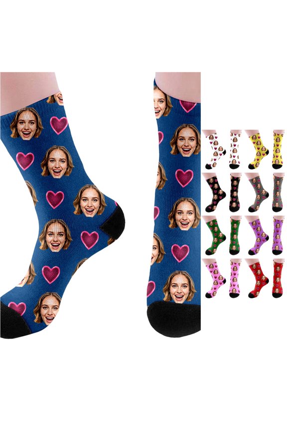 Personalised Socks With Photo Socks With Face Socks Print Photo Personalised Socks For Christmas Birthday