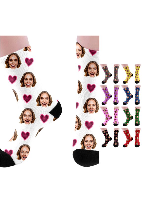 Personalised Socks With Photo Socks With Face Socks Print Photo Personalised Socks For Christmas Birthday