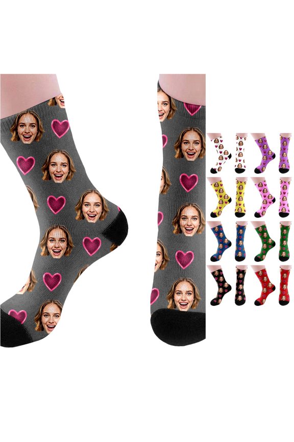 Personalised Socks With Photo Socks With Face Socks Print Photo Personalised Socks For Christmas Birthday