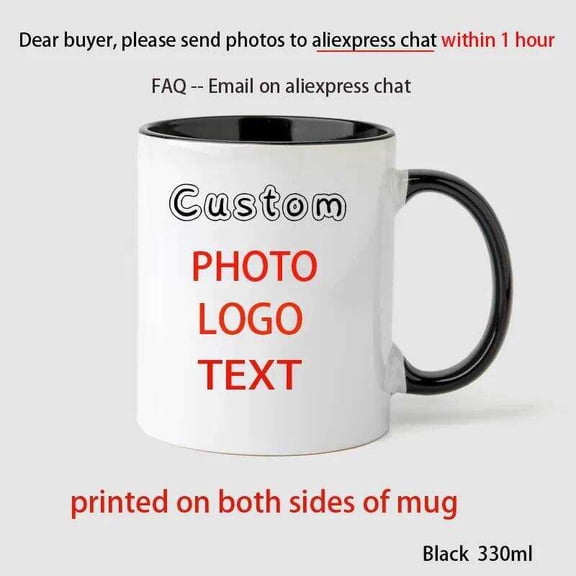 Personalised Your Photo Mug, Custom NAME IMAGE Cup,Customize Coffee Mugs, Tea Cups, Mothers' day, Fathers' day Wedding Gift