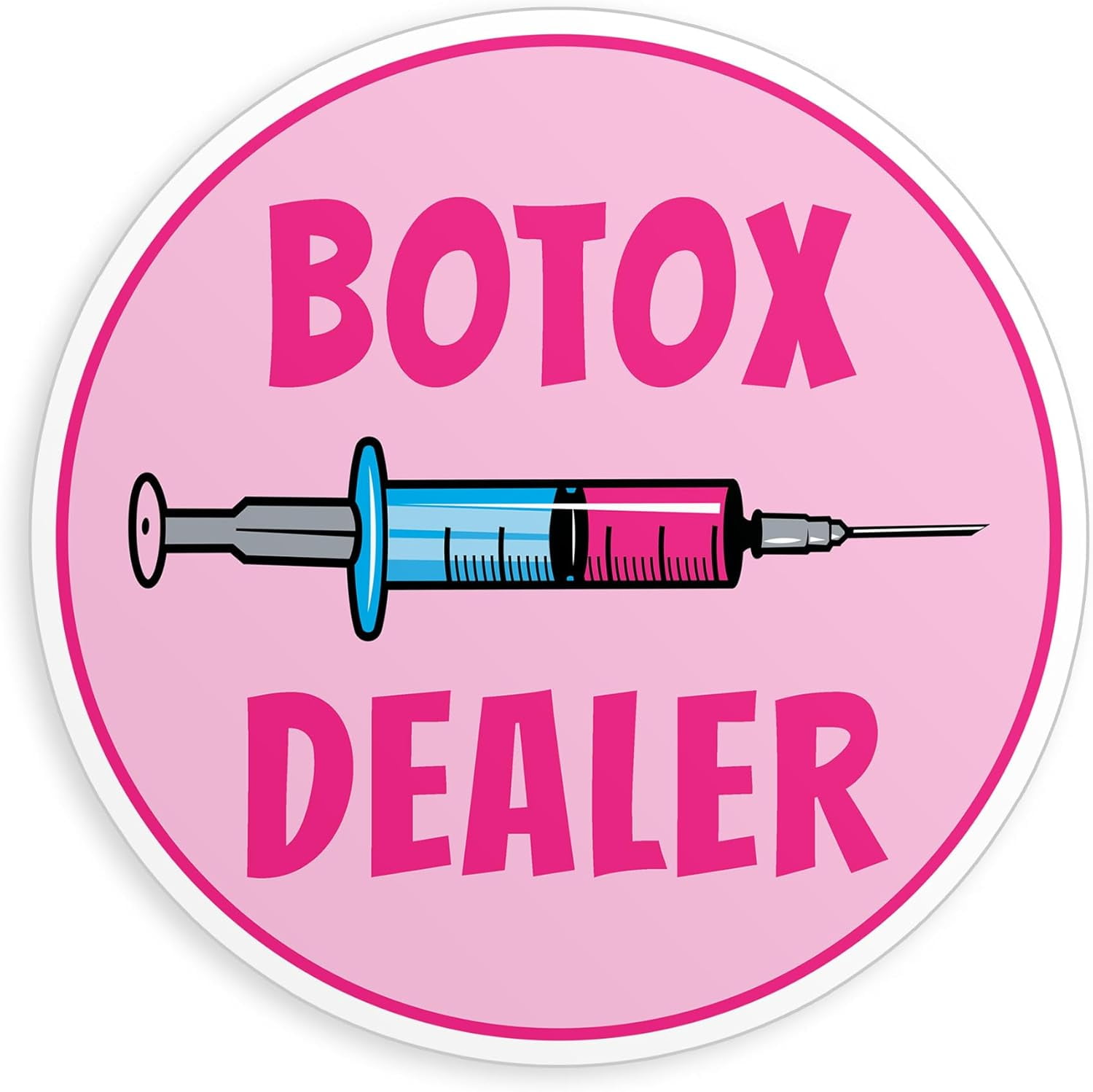 Personality Botox DieCut Dealer Sticke for Laptop Window Car Bumper
