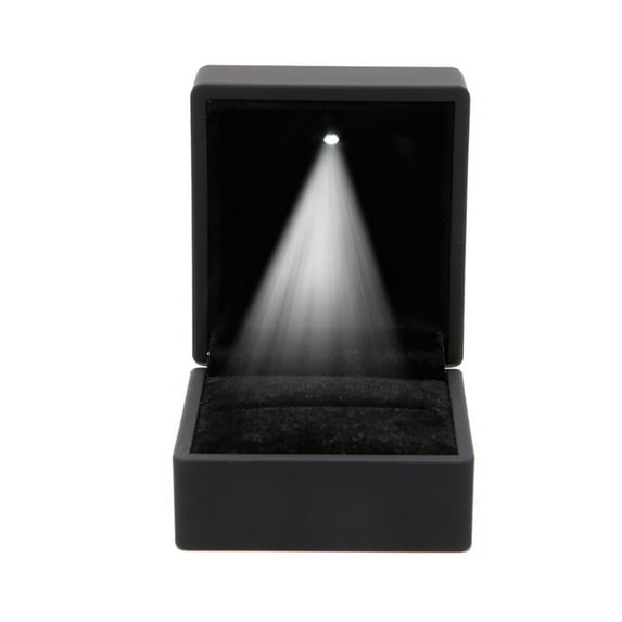 Personality Box with LED Light Jewelry Display Gift Box for Proposal Engagement Wedding Jewelry Display Holder