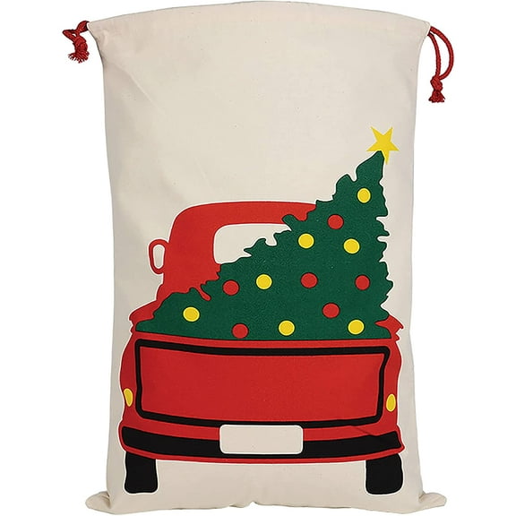Personality Case Christmas Drawstring Bag  From the North Pole  100% Cotton  19 x 26.25  Personalized & Printed with Quote  Reusable Sack for Christmas Gifts, Holiday Storage & Decorations