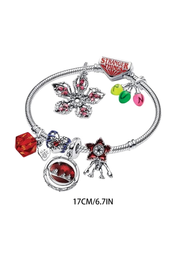 Personality Chain Bracelet with Stitching Charm Design, Kids Jewelry Adjustable Bracelet for Girls, Fashion Gift for Teen Youth & Children