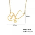 thumbnail image 1 of Personality Custom Nurse Stethoscope Name Necklace Stainless Steel Memorial Gift, 1 of 8