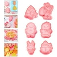 thumbnail image 1 of FUTUREORYY Biscuit Mold 6Pcs Pink Plastic Cookie Mold For Baking Tools And Diy Enthusiasts, 1 of 8