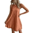 thumbnail image 1 of Personality Design Summer Ladies Lace Solid Color Sleeveless Dress, 1 of 1