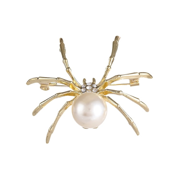 Personality Golden Spider Rhinestone Brooch Metal Women's Corsage Vintage Accessories Accessories Wholesale Halloween