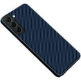 thumbnail image 1 of Personality Handsome Light Thin Carbon Fiber Pattern PC Phone case for Samsung Galaxy S22 S21 Ultra Plus Bumper Unique Comfortable Cool Shockproof Back Cover(Blue,S21 Plus), 1 of 8