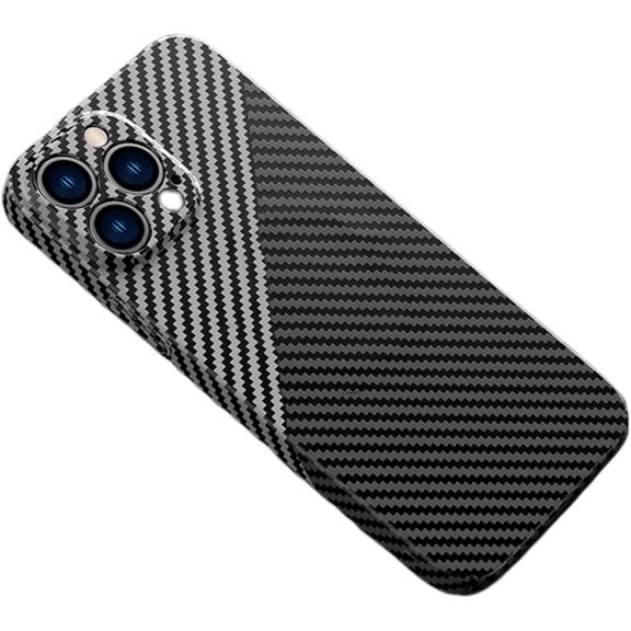 Personality Handsome Light Thin Carbon Fiber Pattern PC Phone case for iPhone 14 13 12 11 X XS XR Pro Max Plus Unique Comfortable Cool Shockproof Back Cover(White Black,XS max)