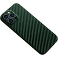 thumbnail image 1 of Personality Handsome Light Thin Carbon Fiber Pattern PC Phone case for iPhone 14 13 12 11 X XS XR Pro Max Plus Unique Comfortable Cool Shockproof Back Cover(Green,13), 1 of 8