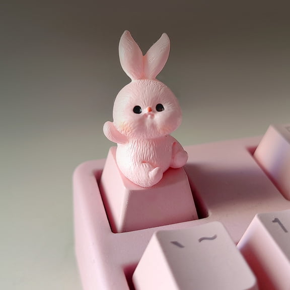 Personality Keycap Cute Cartoon Rabbit Keycaps for Mechanical Keyboard Ecs Key Decoration Keycaps