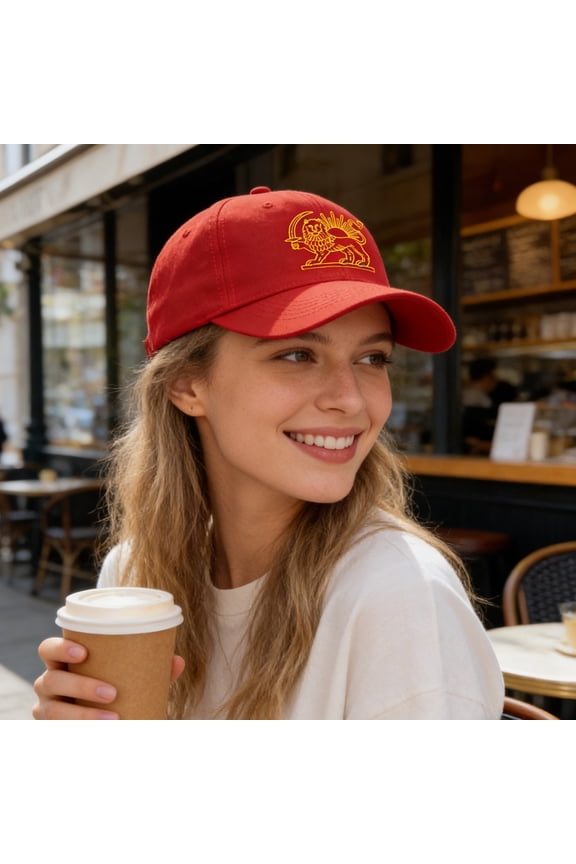 Personality National Flag Baseball Cap - Emblem of Iran Lion and Sun Flag of Iran Sun Baseball Cap Breathable