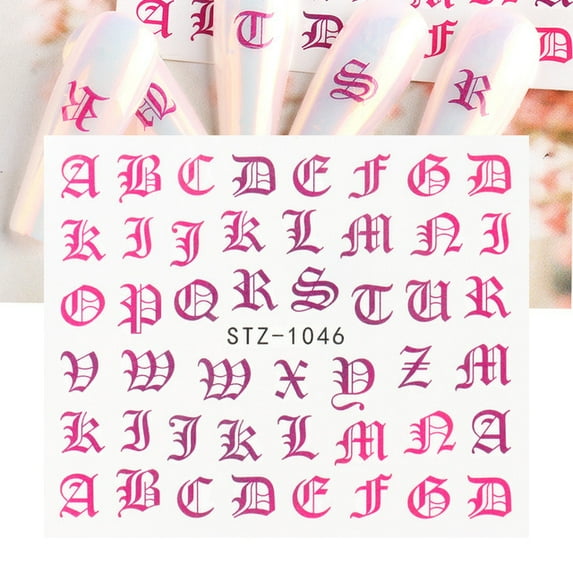 Personality Python Dark Letter Transfer Nail Sticker