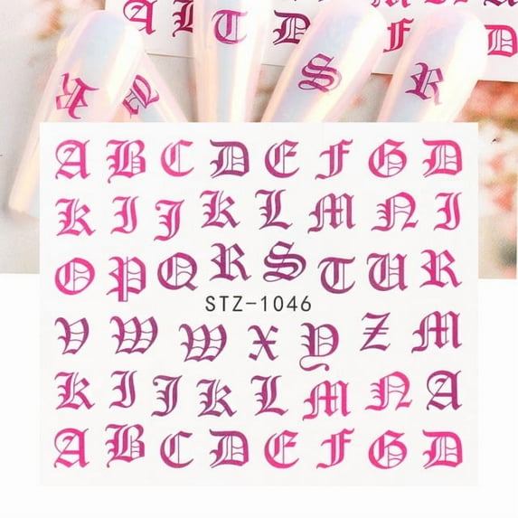 Personality Python Dark Letter Transfer Nail Sticker