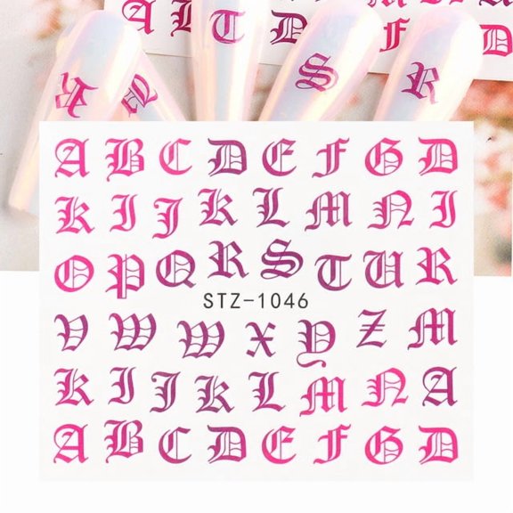 Personality Python Dark Letter Transfer Nail Sticker